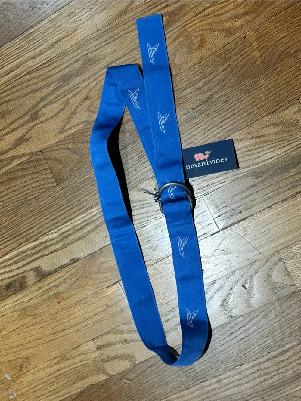 Vineyard Vines Hull Sportfisher Boat Pattern Belt L